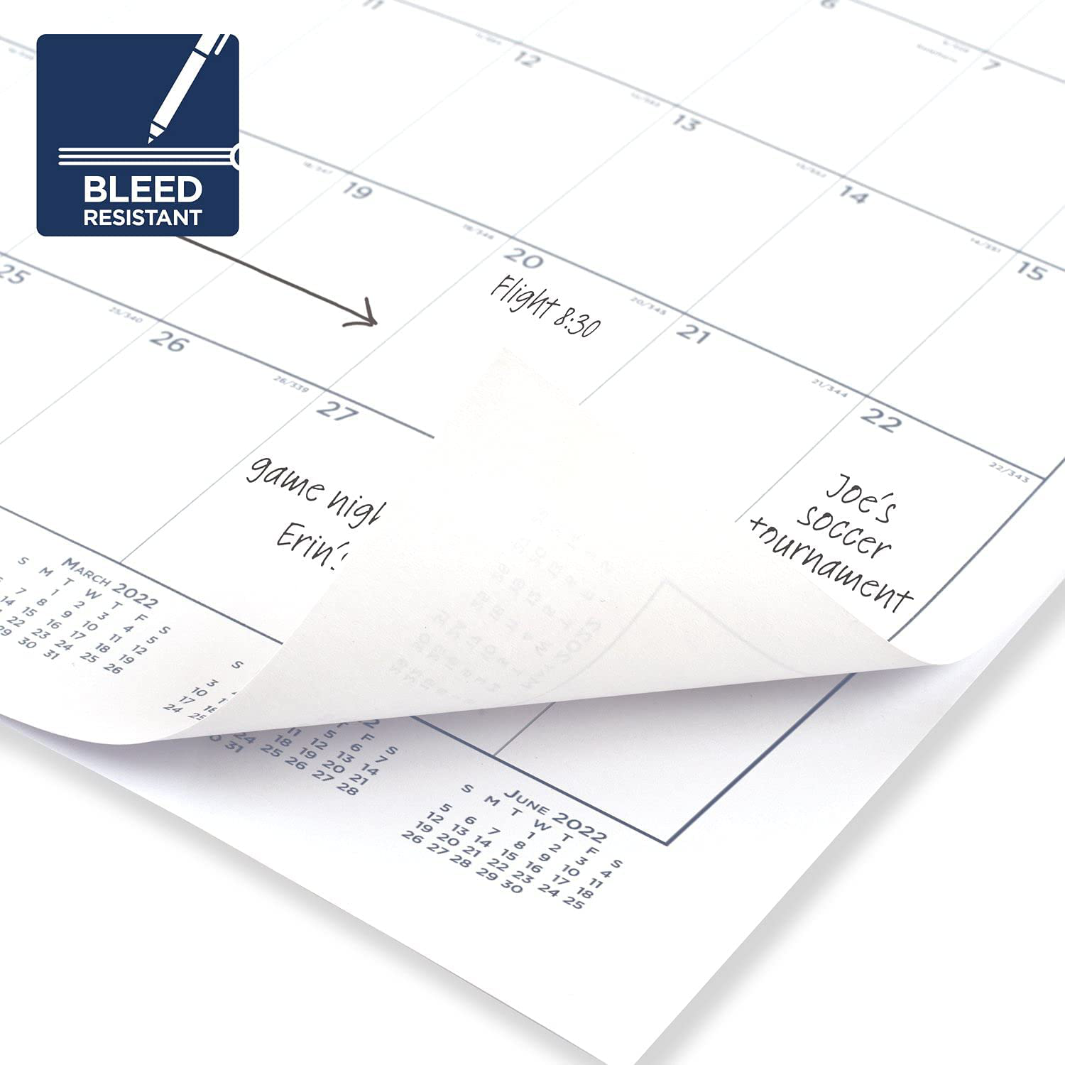 2022 Desk Calendars by AT-A-GLANCE, Monthly Desk Pads, 21-3/4" X 17", Standard, Ruled Blocks, 3 Pack (AZSK2400)