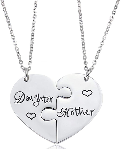 Mother Daughter Necklace Gifts - 2PCS Mom Necklace from Daughter