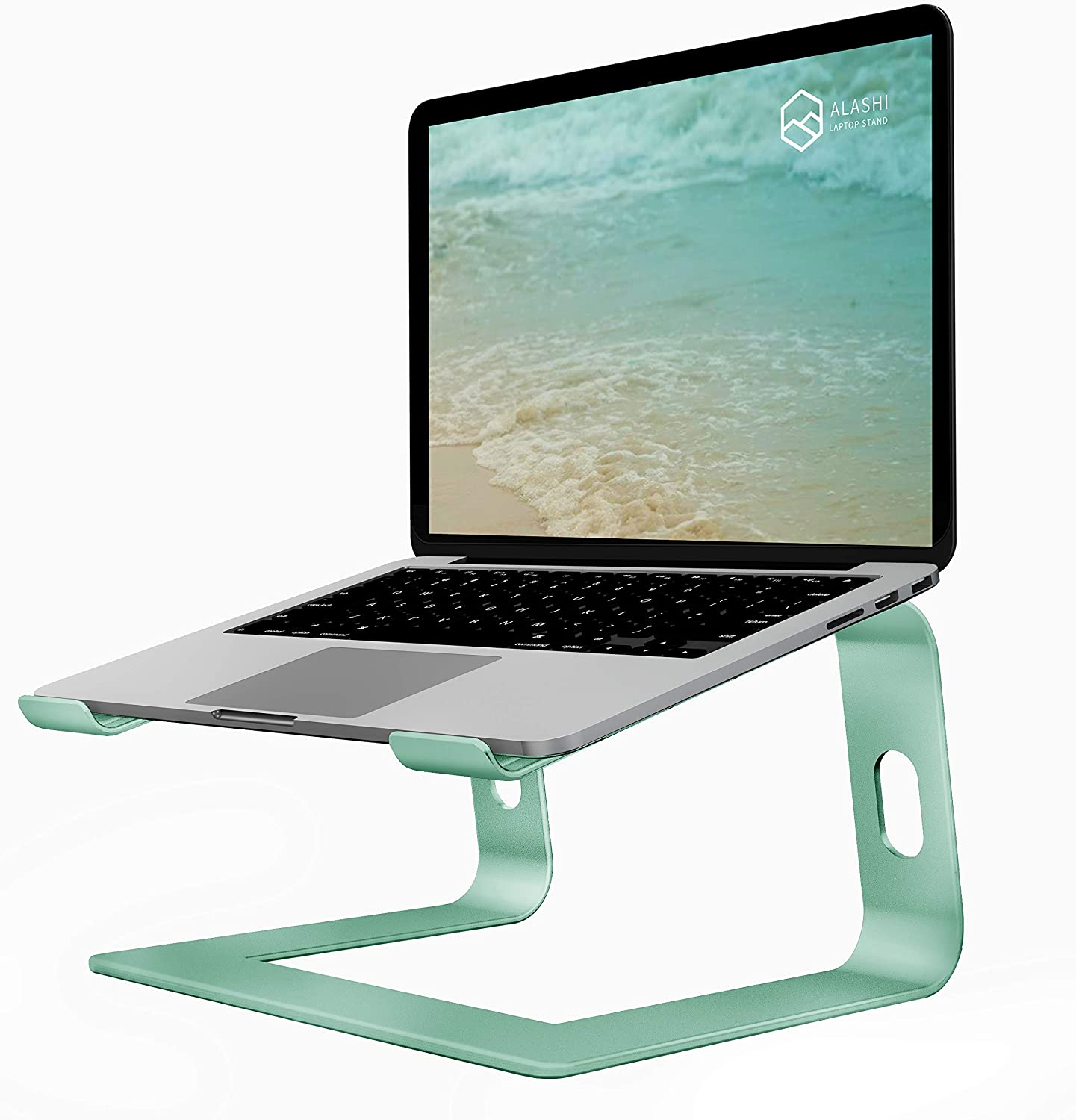 Laptop Stand for Desk, Aluminum Computer Riser, Ergonomic Notebook Holder, Detachable Metal Laptops Elevator, PC Cooling Mount Support 10 to 15.6 Inches Notebook, Silver
