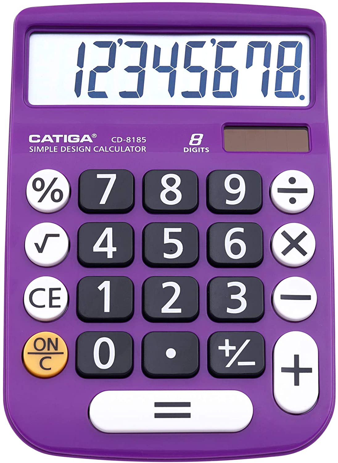 Desktop Calculator 12 Digit with Large LCD Display and Sensitive Button, Solar and Battery Dual Power, Standard Function for Office, Home, School, CD-2786 (Pink)