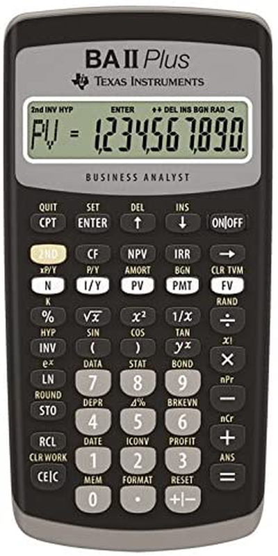 TEXBAIIPLUS - Texas Instruments BA-II Plus Adv. Financial Calculator
