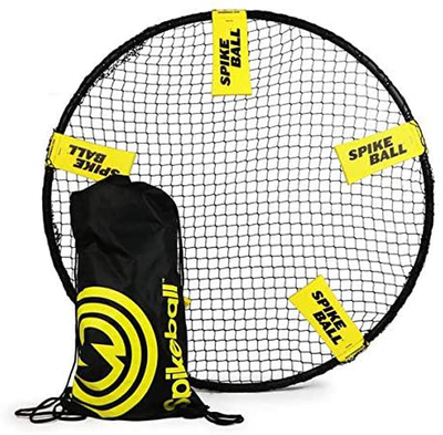 Spikeball Game Set - Played Outdoors, Indoors, Lawn, Yard, Beach, Tailgate, Park - Includes 1 Ball, Drawstring Bag, and Rule Book - Game for Boys, Girls, Teens, Adults, Family