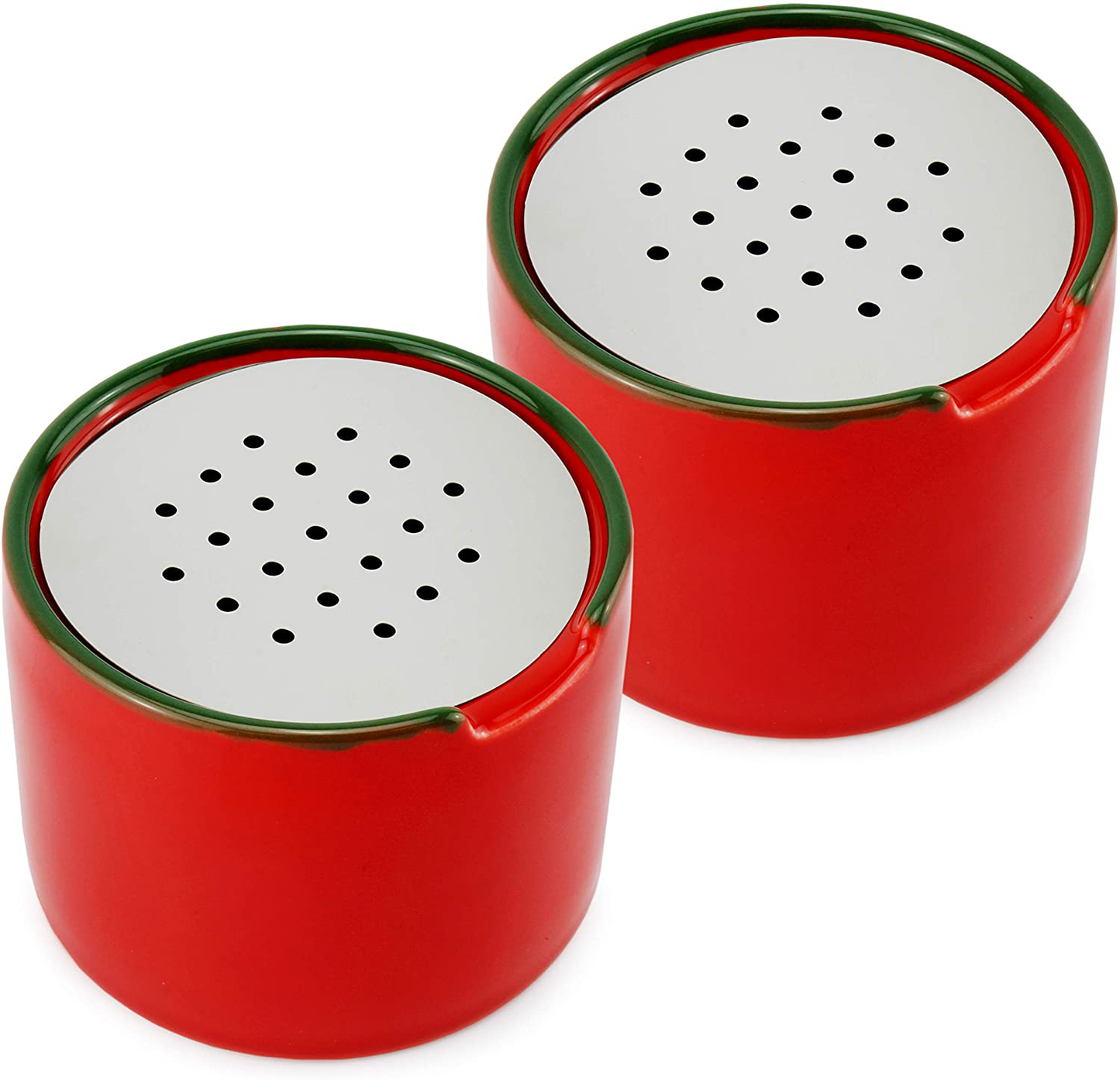 Cornucopia Fruit Fly Traps (2-Pack); Empty Ceramic Fly Catchers with Vented Lids; Bait NOT Included