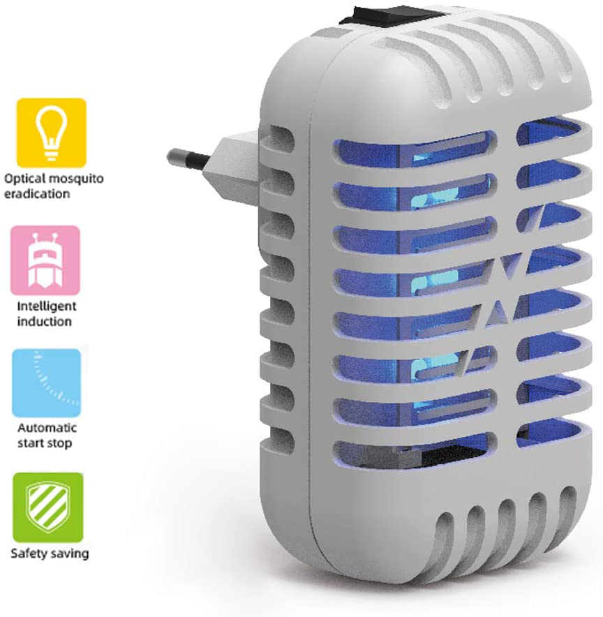 Micnaron Portable Plug-in Bug Zapper - Mosquito Trap with UV Light - Indoor Mosquito Killer - Electric Insect Repellent - Gnat Trap for Mosquitoes Fruit Flies and Flying Gnats