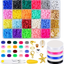 Zoyomax 4000 Pcs Clay Beads 6mm 20 Colors Flat Round Polymer Clay Spacer Beads with Pendant Charms Kit and 4 Roll Elastic Strings