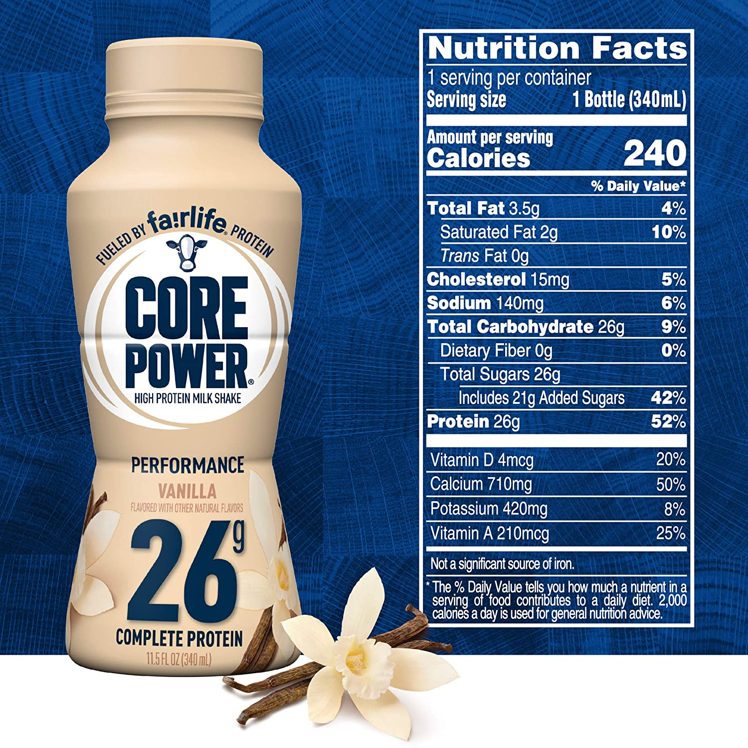 Core Power Protein Shakes (26G), Vanilla, No Artificial Sweeteners, Ready to Drink for Workout Recovery, 11.5 Fl Oz (Pack of 12), Packaging May Vary