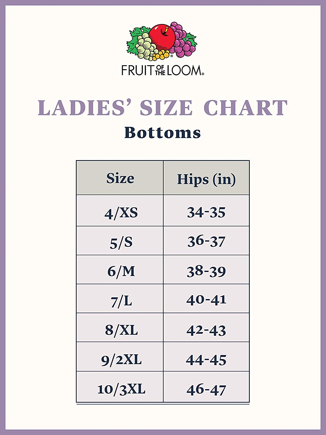 Fruit of the Loom Women'S 6 Pack Hipster Covered Waistband