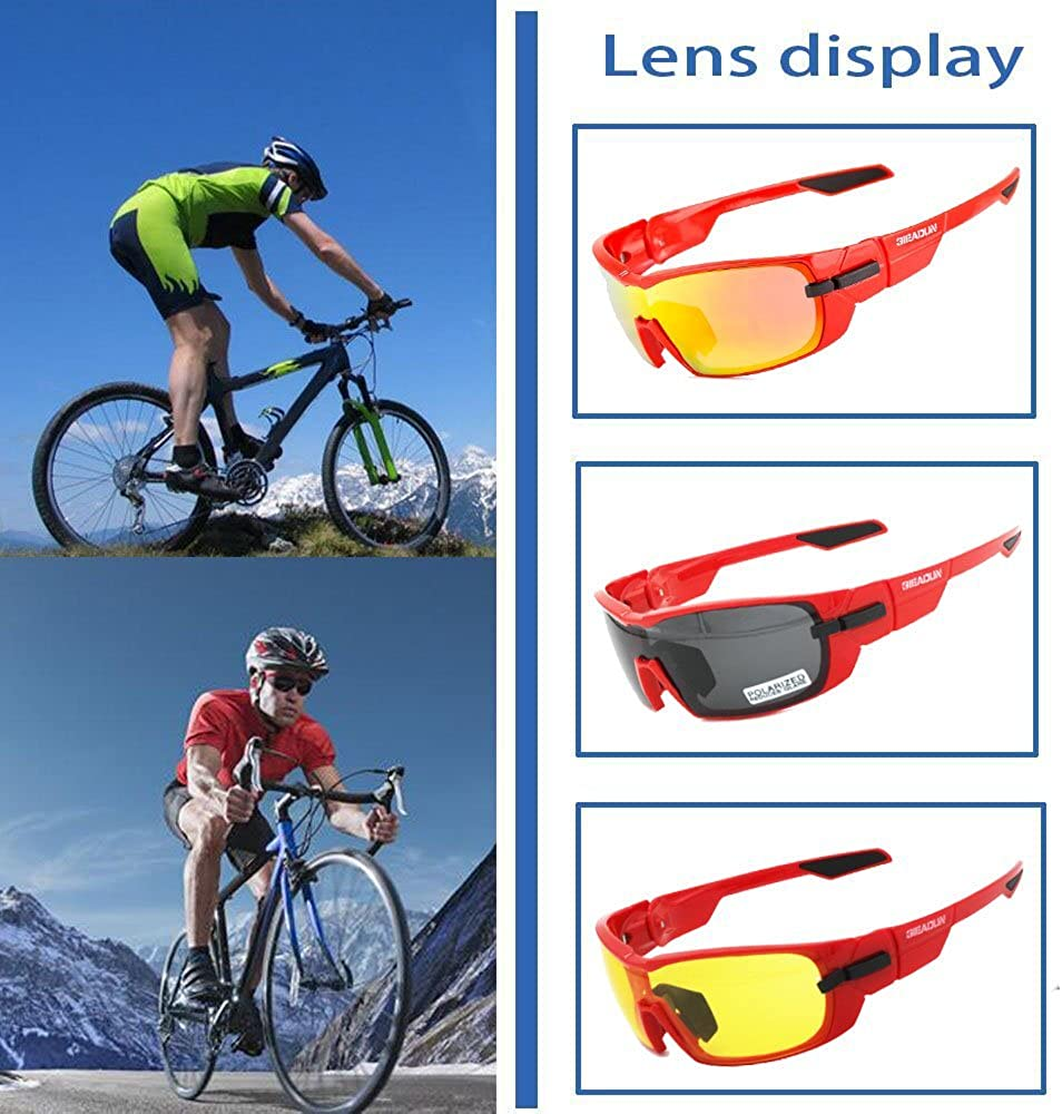 Mens Womens Cycling Glasses Bike Glasses Polarized Sports Sunglasses
