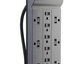 Belkin Power Strip Surge Protector Long Flat Plug Heavy Duty Extension Cord for Home, Office, Travel, Computer Desktop, Laptop & Phone Charging Brick (3,940 Joules)