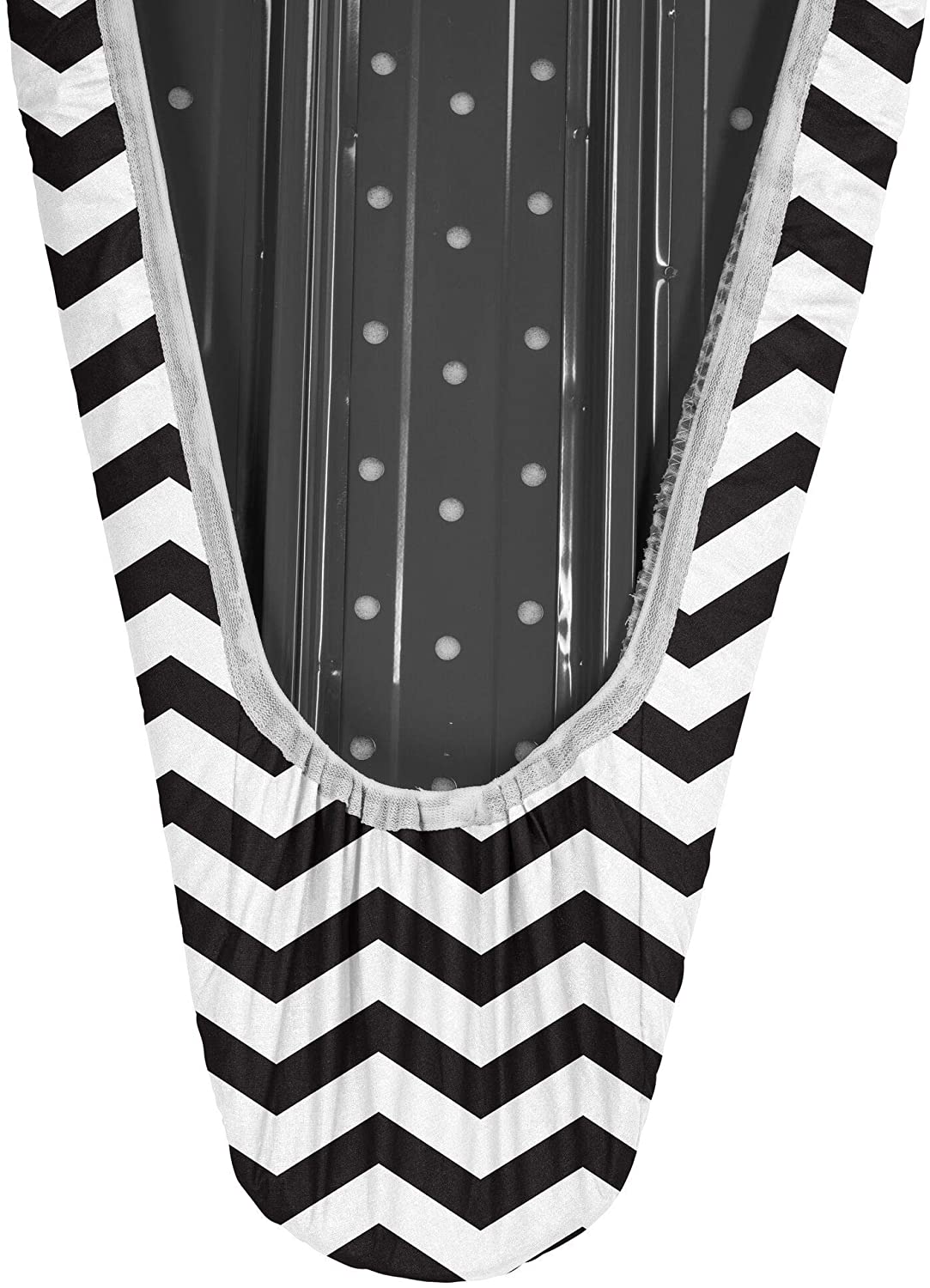 Epica Silicone Coated Ironing Board Cover- Resists Scorching and Staining - 15" x54 (Grey Chevron)