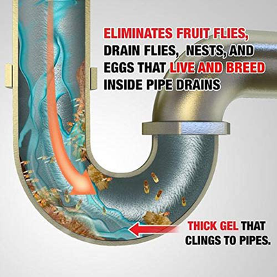 Green Gobbler Fruit Fly Goodbye Gel Drain Treatment | Drain Fly Killer | Fruit Fly Killer | Drain Flies Treatment | Fruit Flies Treatment | Drain Fly & Fruit Fly Eliminator (1 Gallon)