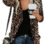 Women Lightweight Cardigan Leopard Printed Button Down Cardigans Shirt W Pockets(S-2XL)