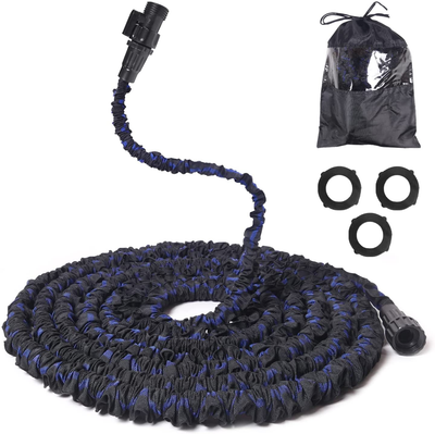 Garden Hose 50FT - Expandable Extra Strength Fabric Water Hose Flexible Lightweight Hose W/ Durable 4-Layers Latex