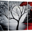 Wieco Art Large Canvas Art Prints Wall Art The Cloud Tree Abstract Pictures Paintings for Bedroom Home Office Decorations 3 Piece Modern Stretched and Framed Contemporary Landscape Giclee Artwork