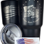 30Oz Army Veteran Tumbler - Double Insulated - with Silicone Straw and USA Sticker (Army Veteran)