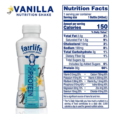 Fairlife Nutrition Plan Vanilla (11.5 Fl., Oz. 12Pk)
