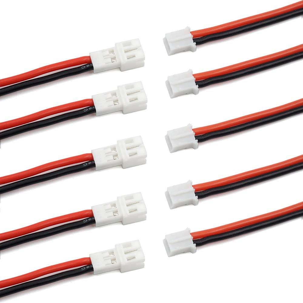 10pcs Upgraded Tiny Whoop JST-PH 2.0 Male and Female Connector Cable for Battery JJRC H36 H67 Blade Inductrix E010 E013