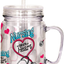 Betty Boop Brains Mason Jar, 16 ounces, Red