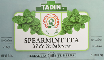 Tadin Spearmint Tea 24 Bags - Te De Yerbabuena