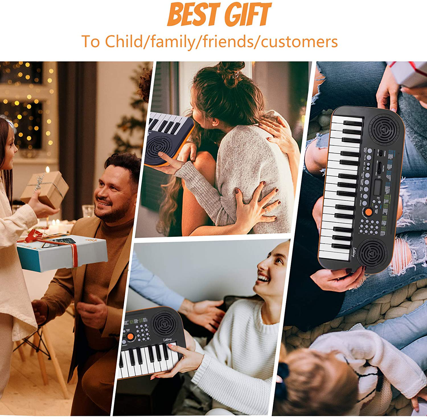 Kmise Mini Keyboard Piano 32 Key Small Portable Digital Electronic Keyboard with 30 Demo Songs Musical Gift for Beginners Kids