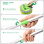 HOUSE DAY Car Wash Brush with 45” Long Handle & 3pcs Car Wash Mitt Scratch Free, Soft Scrub Car Wash Brush, Car Wash Mops with Flexible Rotatory Extension Pole - Green