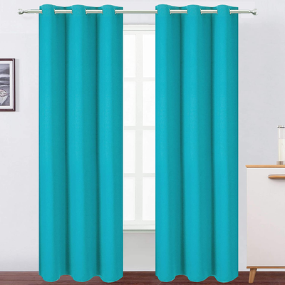 LEMOMO Teal Thermal Blackout Curtains/38 x 84 Inch/Set of 2 Panels Room Darkening Curtains for Bedroom