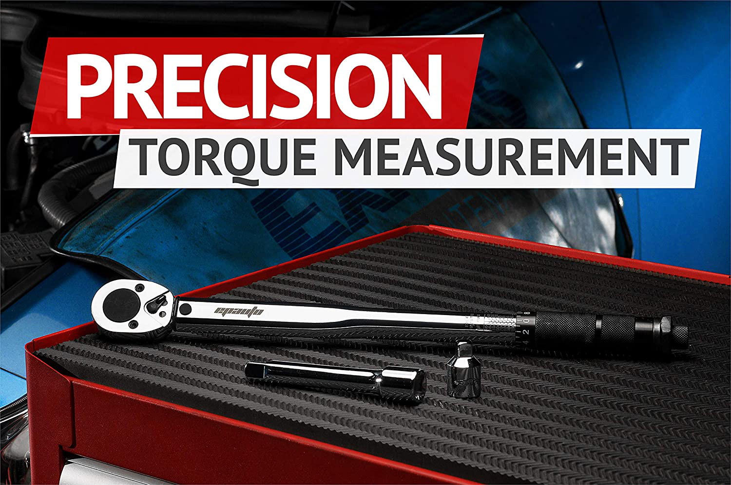 EPAuto 1/2-inch Drive Click Torque Wrench, 10~150 ft./lb., 13.6 ~ 203.5 N/m