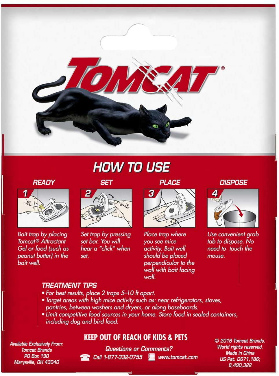 Tomcat Press 'N Set Mouse Trap, 2 Traps