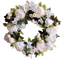 U'Artlines Front Door Wreaths, Artificial White Peony Hanging Wreath for Home Party Indoor Outdoor Window Wall Wedding Party Decoration (Floral Wreath, 16'' White Peony)