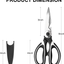 Kitchen Shears Multi Purpose Strong Stainless Steel Kitchen Utility Scissors with Cover Poulry,Fish, Meat, Vegetables Herbs, Bones, Dishwasher Safe (Black)