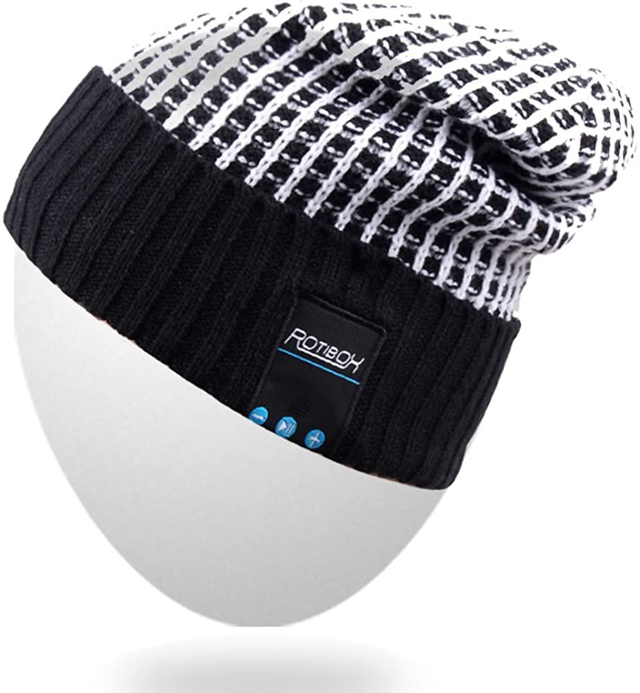 Rotibox Bluetooth Beanie Hat Wireless Headphone for Outdoor Sports Xmas Gifts