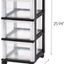 IRIS USA MC Plastic Storage Drawer, Rolling Cart with Organizer Top