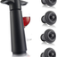 Vacu Vin Wine Saver Pump with 2 x Vacuum Bottle Stoppers (White with 4 Wine Stoppers)