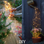 YITING Solar Waterfall Fairy Bunch Lights Outdoor Waterproof,200 Leds 8 Modes Watering Can Light (No Watering Can), Solar Powered Firefly Moon Plants Christmas Tree Vines Decorations