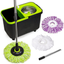 Simpli-Magic 79117 Spin Mop Cleaning Kit with Refills, Mop & Refills, Black/Green