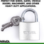 Steel Padlock with Keys (Heavy Duty Security) Safely Lock Interior or Exterior Gates, Sheds, Lockers, Bikes, Tool Box, or Containers. Includes 3 Master Keys