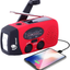 Weather Radio Emergency Hand Crank Self Powered AM/FM NOAA Solar Portable Camping Weather Radio with LED Flashlight