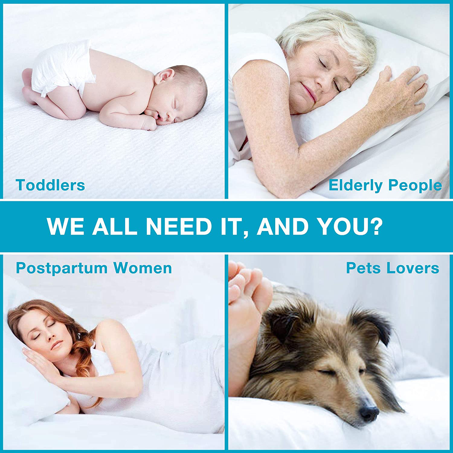 King Size Quilted Fitted Waterproof Mattress Pad, Soft Mattress Protector for King Size Bed, 6-18 inches Deep Pocket Fitted Mattress Cover, White