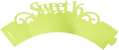 All About Details Sweet 16 Cupcake Wrappers, Set of 12 (Yellow)