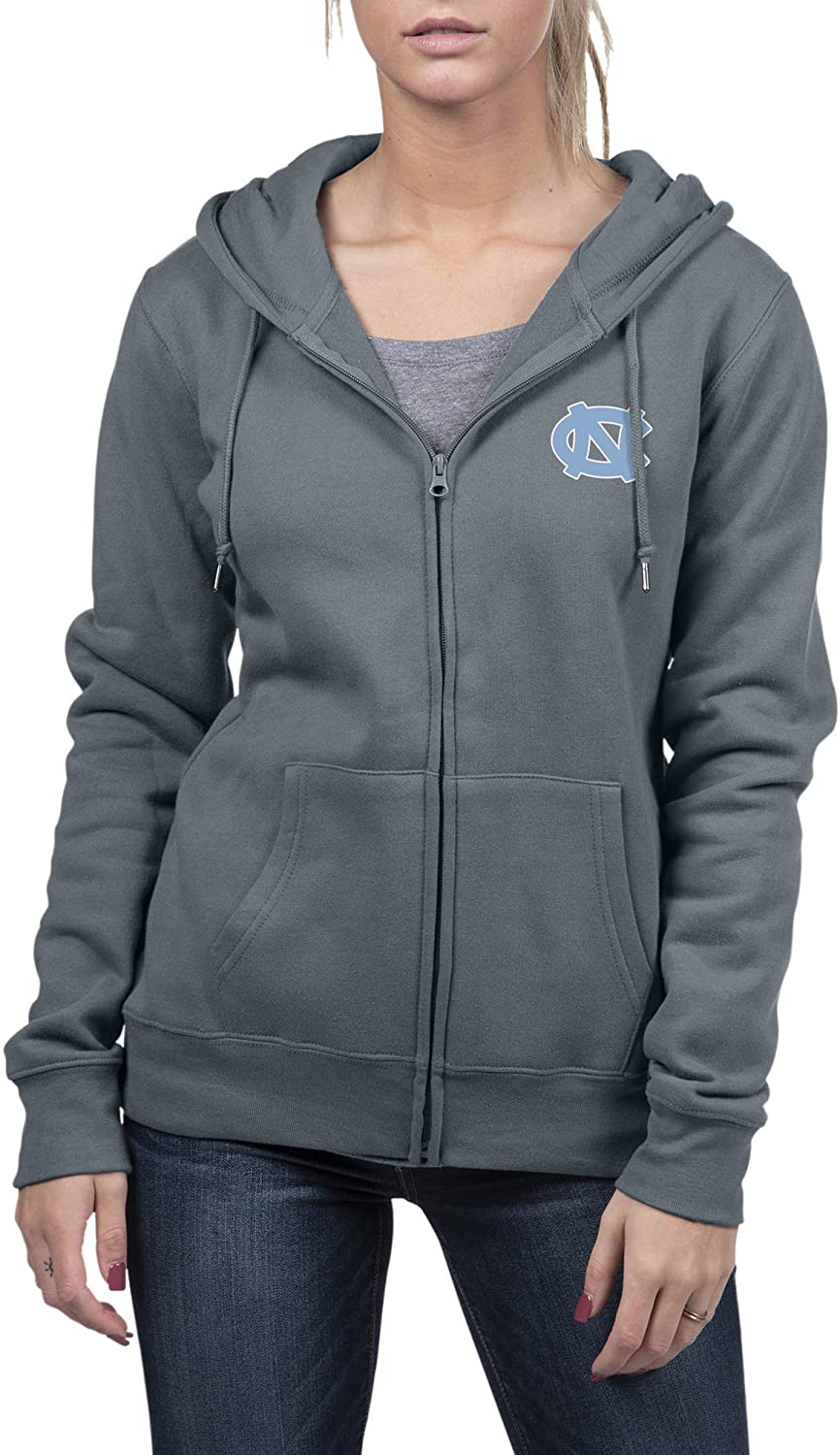 Top of the World Womens Essential Full Zip Fleece Hoodie Sweatshirt