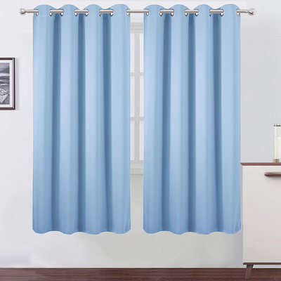 LEMOMO Sky Blue Thermal Blackout Curtains/52 x 72 Inch/Set of 2 Panels Room Darkening Curtains