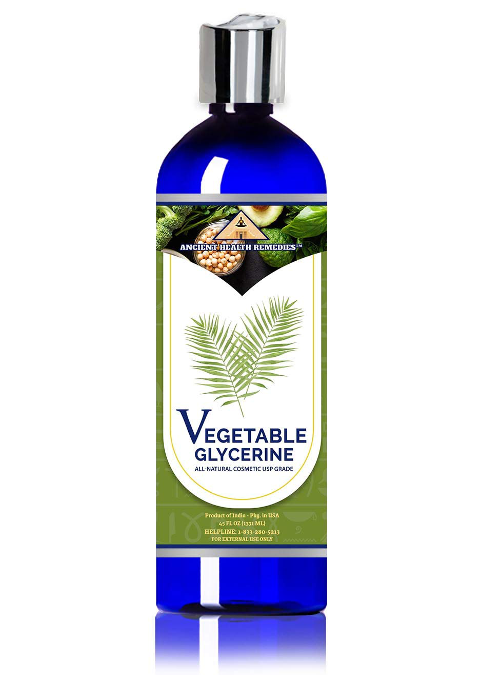 Unrefined Cold Pressed PURE Vegetable Glycerin Gel, Bulk Wholesale Beauty, Hair and Skin Moisturizing DIY Oil for Body Butter Skin Products & Hand Softening (INDIA) (20 OZ)