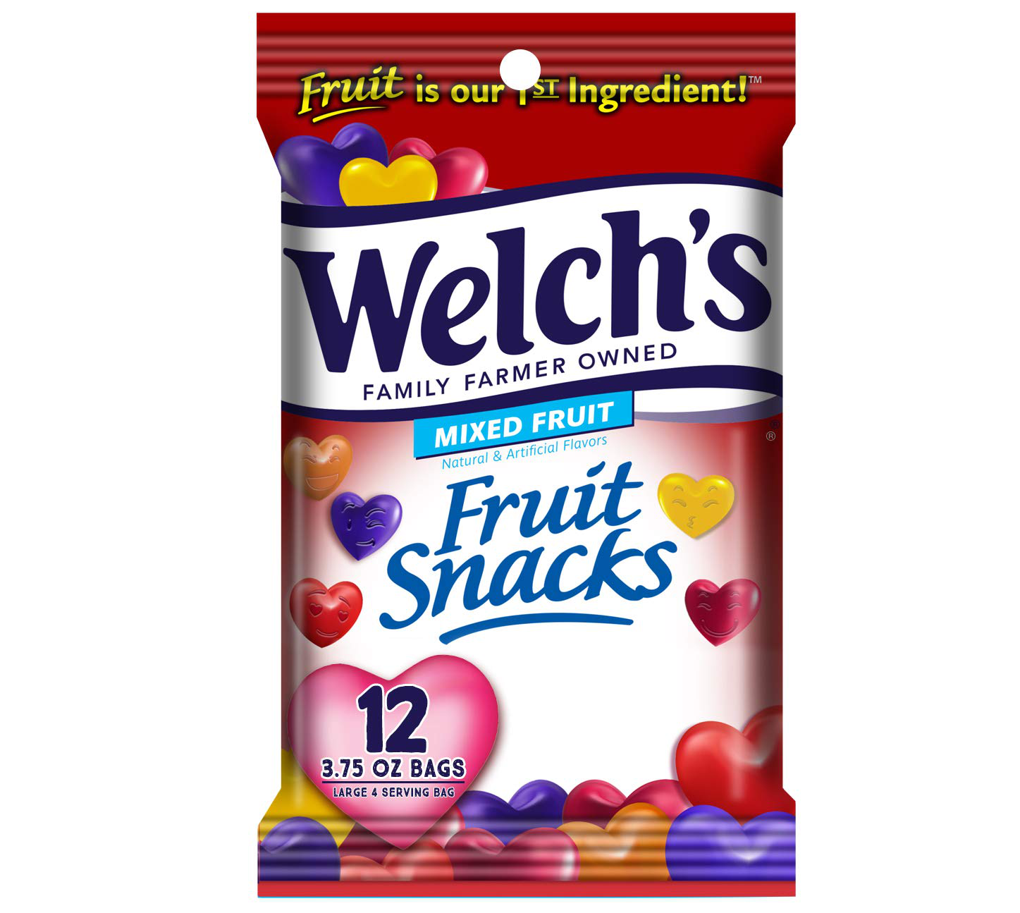 Welch's Fruit Snacks, Mixed Fruit, Gluten Free, Bulk Pack, 0.9 oz Individual Single Serve Bags (Pack of 40)