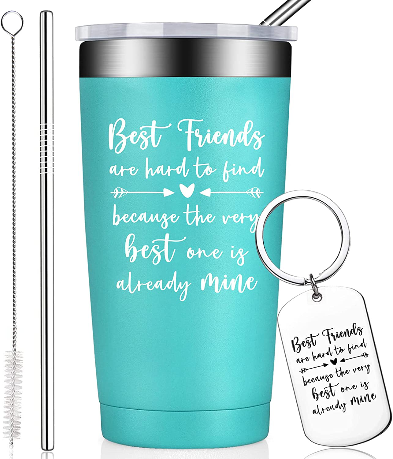 BIRGILT Best Friend Gift for Women - Gifts for Best Friends - Funny Friendship Birthday Gifts for Friend Female, Bff, Coworker, Sister, Woman, Her - 20oz Friend Tumbler Cups with Straw