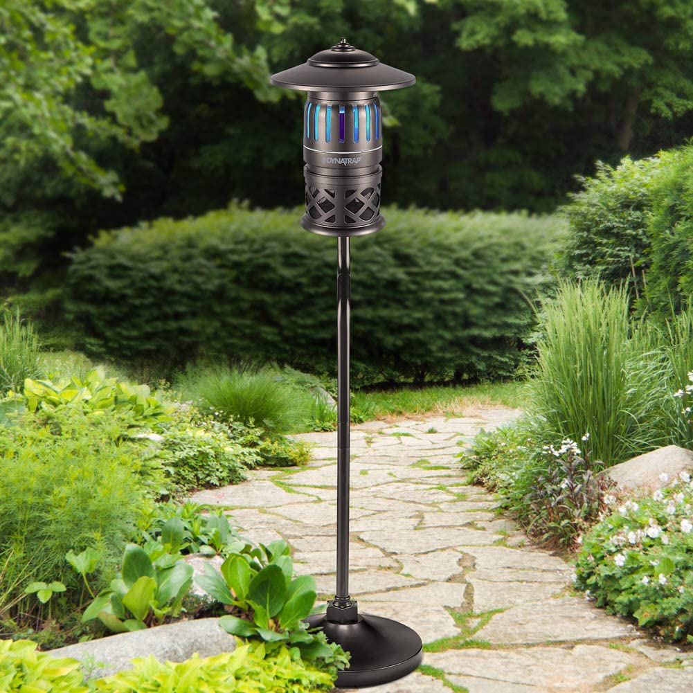 DynaTrap DT1260 ½ Acre Mosquito and Insect Trap Twist On/Off with Pole Mount – Black