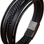 Multi-Layer Braided Leather Bracelets with Magnetic Clasp Mens Cuff Bracelets for Men Genuine Leather Bracelet Christian Leather Bracelet Cross Religious Leather Bracelets