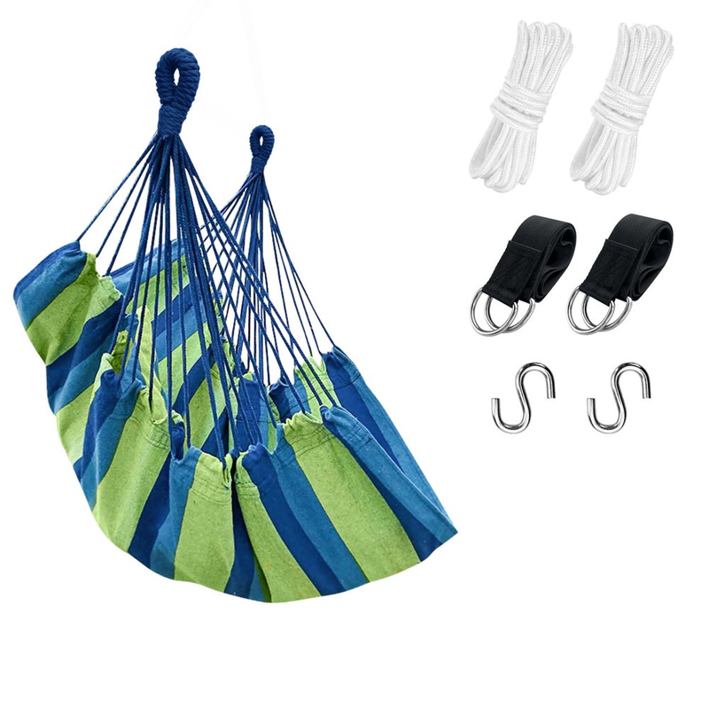  Portable Hanging Hammock Chair with Pocket - Max 300 lbs