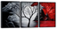 Wieco Art Extra Large Size Framed Canvas Art Prints Wall Art the Cloud Tree Abstract Pictures Paintings for Living Room Home Office Decorations Contemporary Artwork 3 Panels Black Frame
