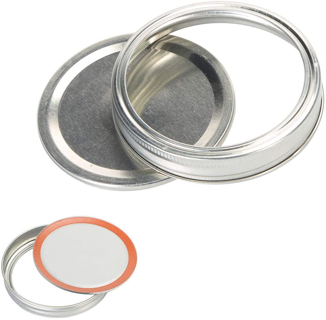 Mason Jar LIDS only, 2-piece ring and top, 16OZ Regular Mouth, packs of 2