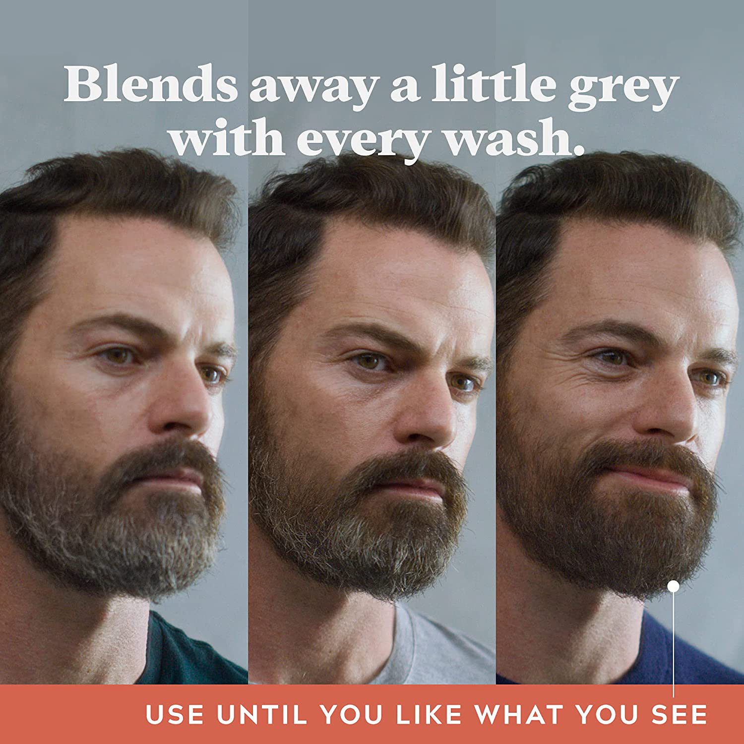 Just For Men Control GX Grey Reducing Beard Wash Shampoo, Gradually Colors Mustache and Beard, Leaves Facial Hair Softer and Fuller